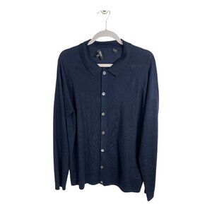 Theory‎ button up 100% wool sweater